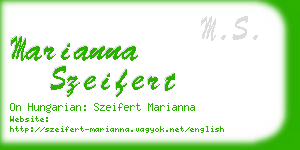 marianna szeifert business card